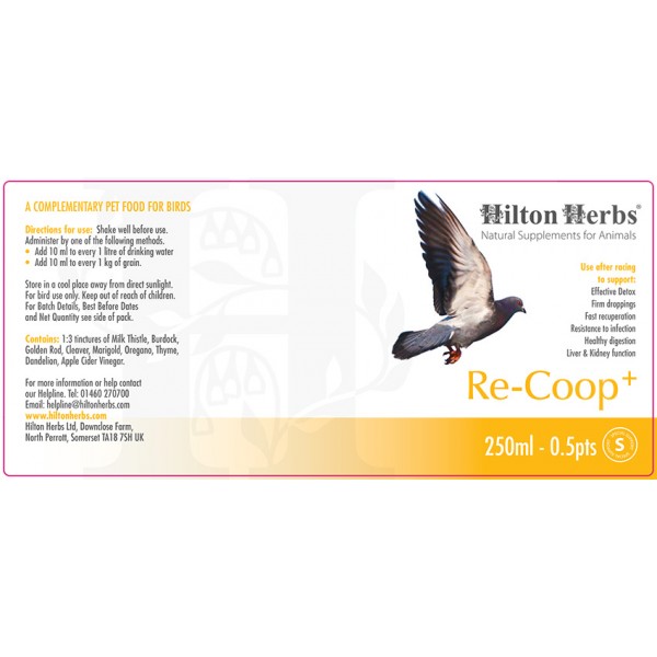 Re-Coop+ - Energy Booster for Pigeons - pack label